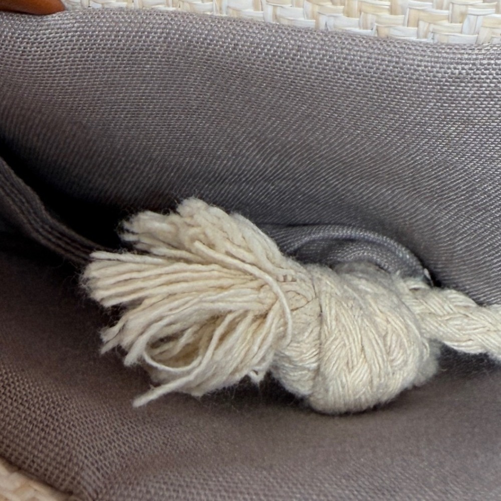 Boho Woven Versatile Straw Satchel/Hand/Shoulder Bag Wood Ring Handles - Picture 11 of 16